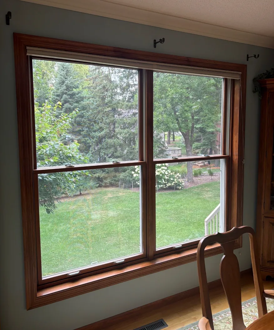 Maple trim and patio door finished in oil stain, Eden Prairie