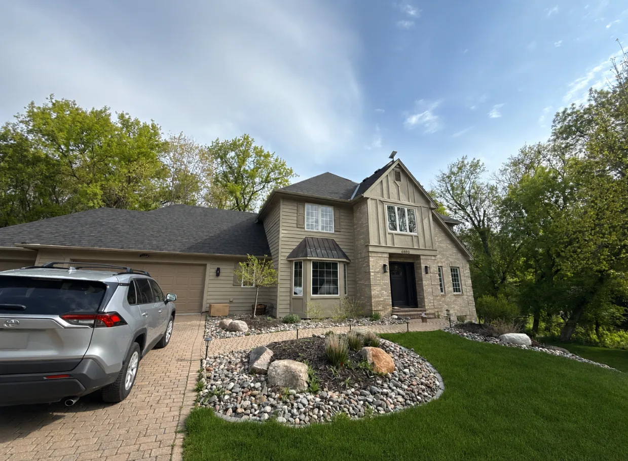 Exterior repainted after sampling until the color matched, Minnetonka, Minnesota